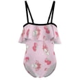 thumbnail image 5 of Kuromi And My Melody Girls One Piece Swimsuits Hawaiian Ruffle Swimwear Beach Bathing Suit Outfits, 5 of 7