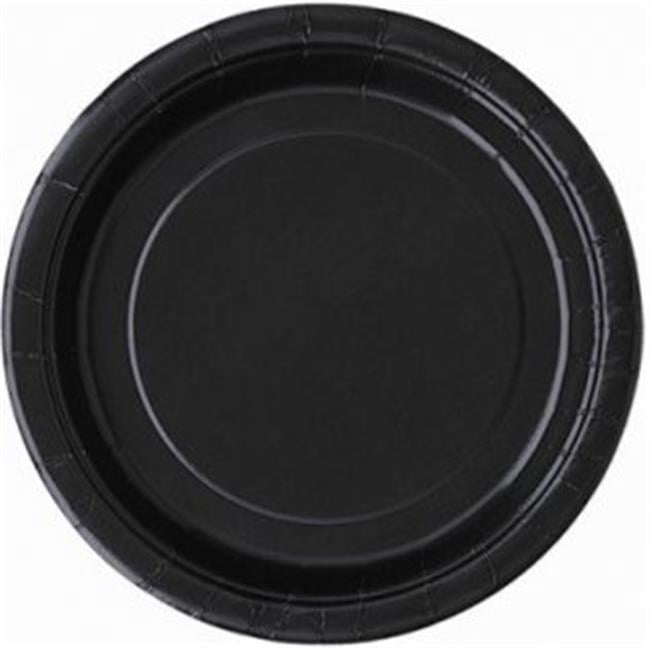 Black Paper Dinner Plates, 9in, 20ct