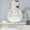 White, variant on SUDICA Outdoor Hanging Rattan Egg Chair with Stand, Gray Wicker Swing Chair with Cushion for Balcony or Garden