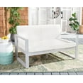 thumbnail image 2 of SAFAVIEH Emiko Outdoor Patio Loveseat Bench, Grey/Beige, 2 of 11