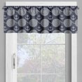 thumbnail image 2 of Ambesonne Nautical Valance Pack of 2, Shapes Anchor Motifs Art, 54"X12", Dark Blue Grey and White, 2 of 5