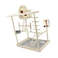 thumbnail image 4 of Parque infantil de madera para pájaros, de juegos de madera, juguetes para masticar, juego de perca colgante, soporte de gimnasio para, 4 of 9