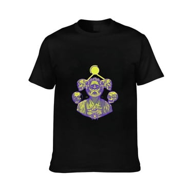2025 Summer New Hot Selling T-Shirts- gray background with a pattern of small, abstract shapes and lines
