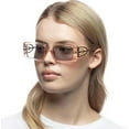 thumbnail image 3 of Rectangle Women Sunglasses For Men Vintage Sun Glasses Retro Shades UV400 Eyewear, 3 of 8