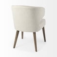thumbnail image 5 of HomeRoots 397472 32 x 25 x 22 in. Cream, Ivory & Brown Mid Century Wingback Dining Chair, 5 of 5