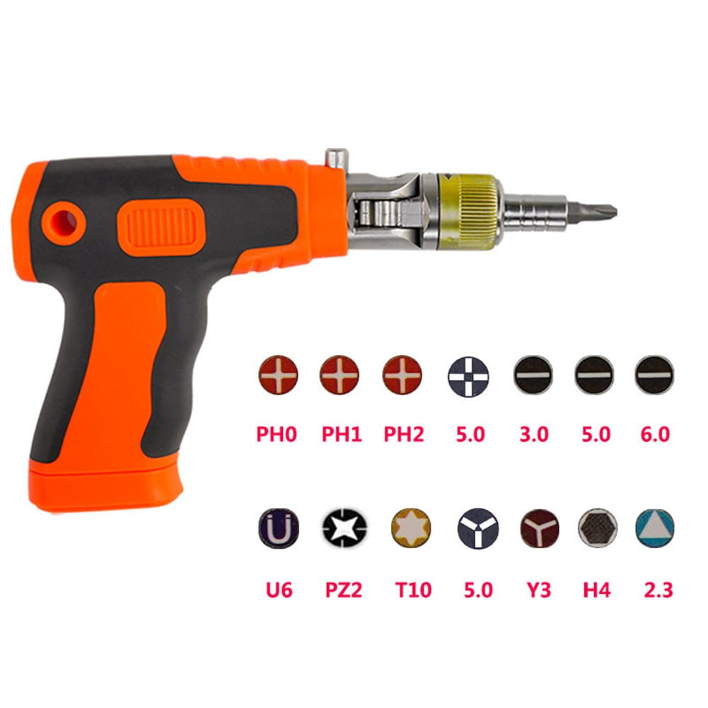 16 In1 /4 Upgraded Ratchet Screwdriver Set With Screwdriver Bit And Bit Holder Orange