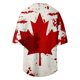 thumbnail image 4 of Tops de tallas grandes para el Día de Canadá: cuello redondo, diseño texturizado, estilo informal de verano, combinación con vaqueros, lavables a máquina., 4 of 5