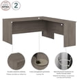 thumbnail image 2 of Bestar Logan 65W L Shaped Desk in silver maple, 2 of 4