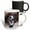 Multicolor, variant on 3drose, Portrait of a Whippet., 11oz Two-tone Green Mug