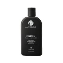 Hypegiene Activated Charcoal Face & Body Wash With Tea Tree Oil  Paraben Free Vegan Shower Gel 10.1oz