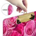 thumbnail image 3 of Acrylic Writing Board Gold 12.5*9 Inch Clipboards Transparent Acrylic Material Suitable For Office Classroom Teachers Fashion Bloggers Stationery Enthusiasts Vibrant Roses, 3 of 9