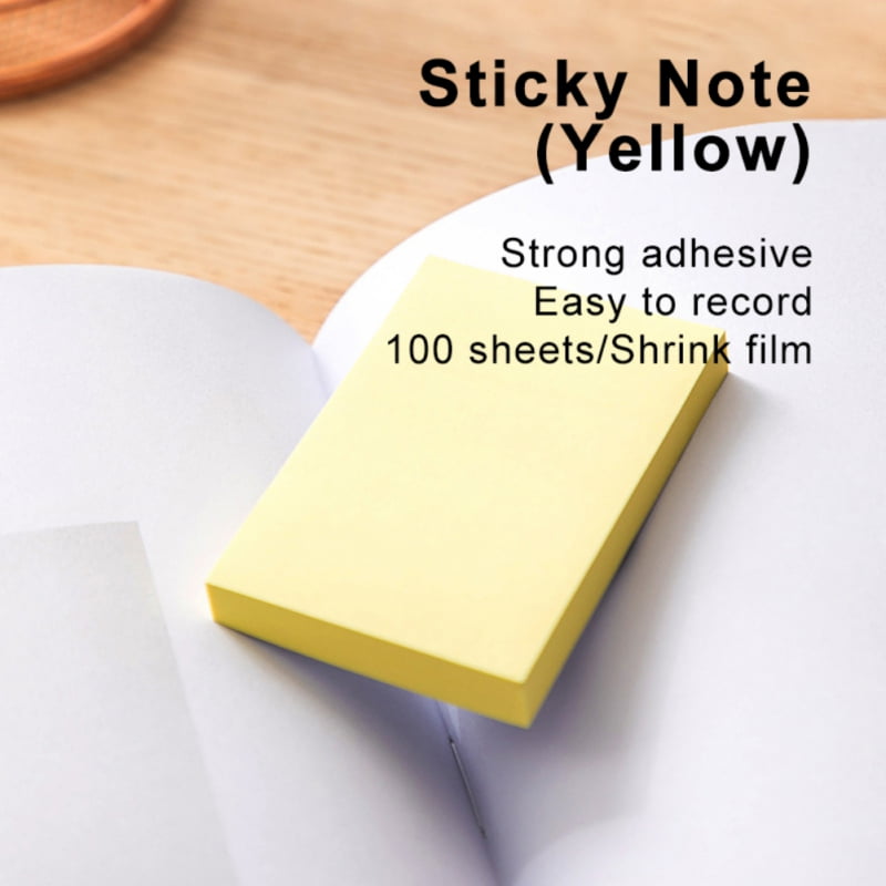 Wholesale Sticky Notes, Yellow, Adhesive Back - Case of 100 —