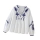 thumbnail image 4 of Blusa bordada para mujer, holgada, informal, bordada, ideal para ir de compras en interiores y exteriores. L, 4 of 9