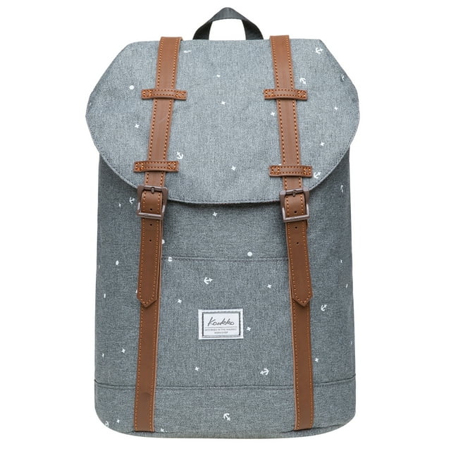 Lightweight Outdoor Backpack, KAUKKO Travel Casual Rucksack Laptop Daypack for 15"(6-5-GREY)