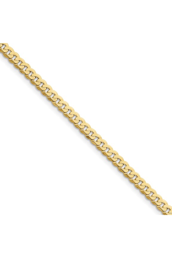 Beautiful 10k 4.75mm Flat Beveled Curb Chain