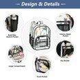 thumbnail image 5 of PVC Transparent Backpacks Clear Backpack for Travel and Outings Watercolor Sea Life Pattern, 5 of 7