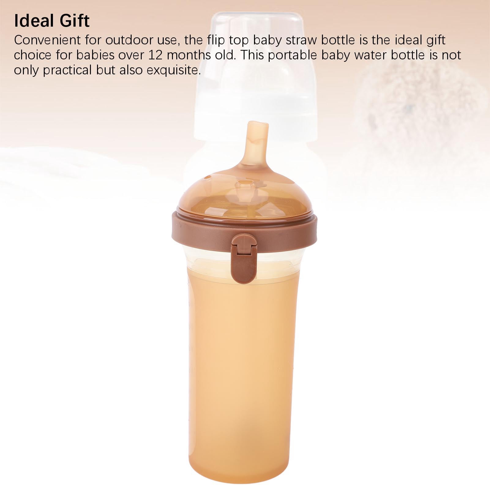 M Buder 8 oz / 240ml Flip Top Baby Sippy Cup Wide Mouth Weighted Straw Cup For Babies Over 12 Months Old, Multicolor [cite: 9]