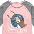 thumbnail image 3 of Frozen - Winter - Up To Snow Good - Toddler & Youth Girls Raglan Graphic T-Shirt, 3 of 5