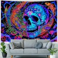 thumbnail image 4 of Orinice Kreli Micky skeleton tapestry mushroom tapestry snake tapestry flower tapestry wall hanging room, 40x30inch, 4 of 6