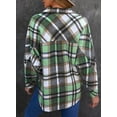 thumbnail image 5 of Dokotoo Women's Plaid Shacket Jacket Long Sleeve Button Down Shirt Jacket High-low Hem Shirt Coat with Pockets S-XXL, 5 of 6
