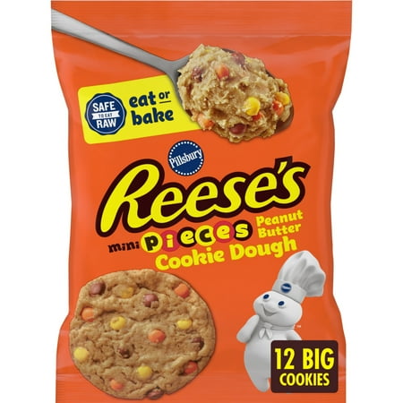 Pillsbury Ready to Bake Cookie Dough, REESE'S MINI PIECES Peanut Butter, 16 oz