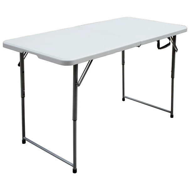 4 Foot BiFold Adjustable Folding Table, Plastic Development Group