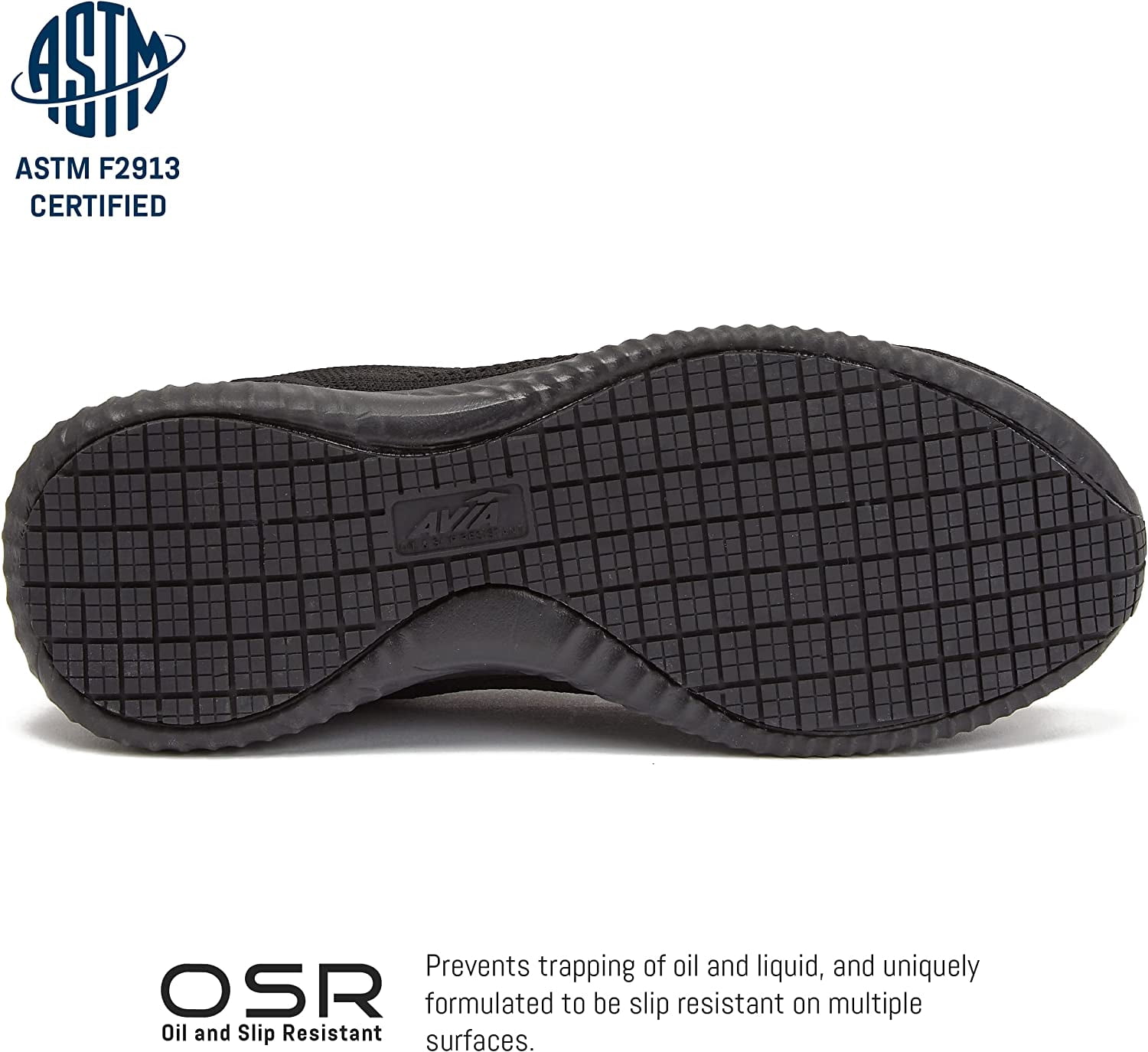 Avia Anchor Slip Resistant Mesh Slip-on Shoes for Women