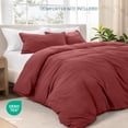 thumbnail image 5 of Bare Home Washed Duvet Cover Set - Ultra-Soft - Premium 1800 Collection - 3 Piece - King/Cal King, Rosewood, 5 of 9