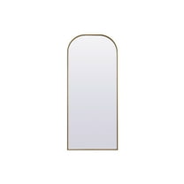 Elegant Decor Metal Frame Arch Full Length Mirror 28X66 Inch In Brass