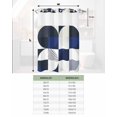 thumbnail image 6 of No Hook Shower Curtain with Snap in Liner, Mid Century Abstract Blue White Geometric Hotel Shower Curtains for Bathroom, Washable Shower Curtain Liner Set with Mesh Top Window, 36"x78", 6 of 6