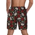 thumbnail image 4 of Uemuo Red Rose Skull Pattern Mens Swim Trunks Quick Dry Board Shorts with Mesh Lining, Stretch Beach Shorts Quick Dry No-Chafing Board Shorts-XX-Large, 4 of 9