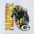 thumbnail image 4 of Men's Micah Parsons White Green Bay Packers Wordmark T-Shirt, 4 of 4