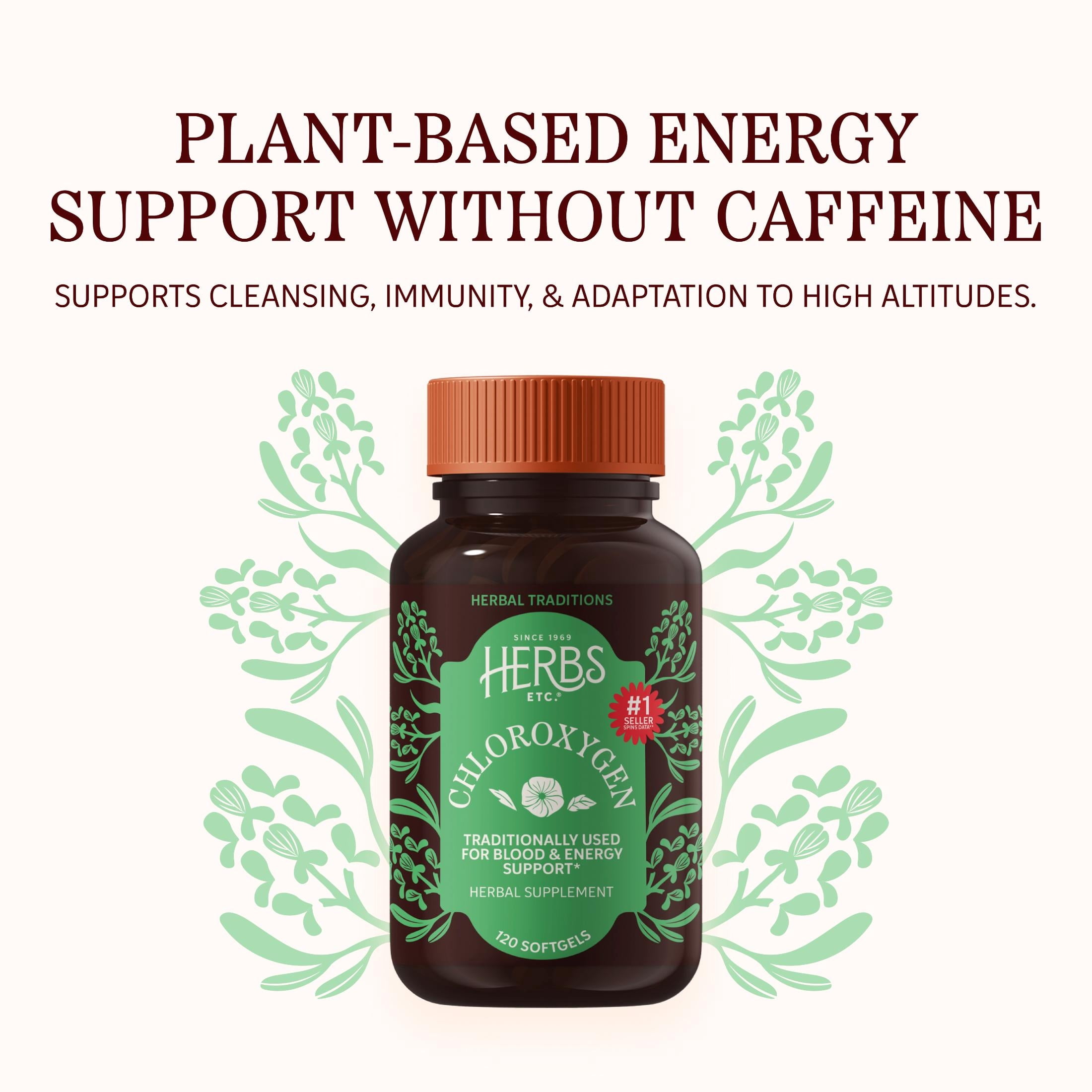 Herbs, Etc., ChlorOxygen Chlorophyll Concentrate Softgels, 120 ct