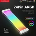 thumbnail image 4 of COOLMOON ARGB LED Strip Light Fits 8PIN 24PIN Power Cables DIY Lamp Bar Light Strip C200EX White, 4 of 5