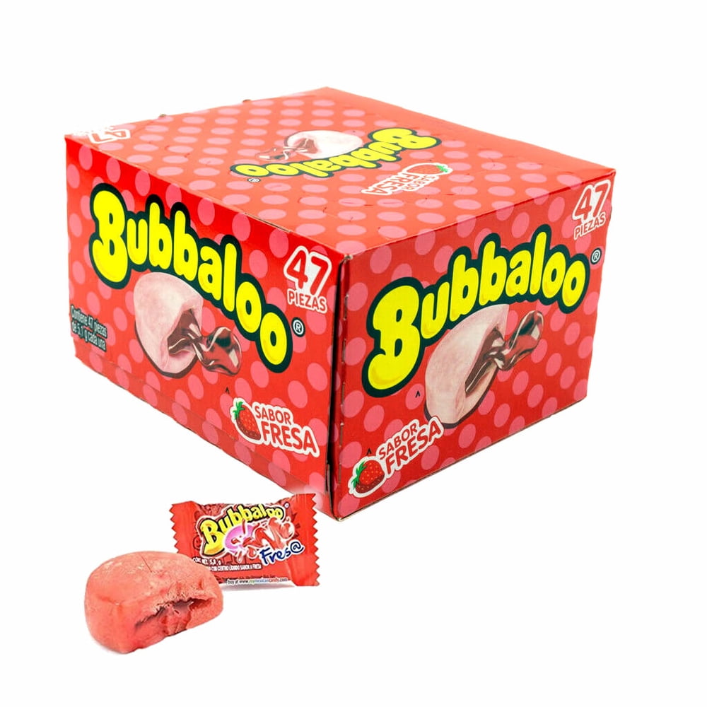 Bubbaloo S An All Time Mouthwatering-Favorite Chewing Bubblegum (Strawberry-Fresa) (47 Pcs)