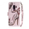 thumbnail image 2 of Galaxy S9 Case, S9 Case, Allytech 3D PU Leather Protective Cover & Pocket Lanyard Wallet with Cards Holder, Support Kickstand Slim Case for Samsung Galaxy S9, Butterfly High Heels, 2 of 9