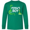 thumbnail image 3 of Inktastic Pepaw's Boy Grandson Long Sleeve Youth T-Shirt, 3 of 5