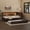 Wood, variant on Twin Size Bunk Beds Bed Frames Wood Twin Size House Bunk Bed with Roof, Ladder and 2 Windows, Oak & Smoky Grey,Adjustable Bed Base
