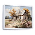 thumbnail image 2 of Designart "Vintage Villa in the Ancient Roman Empire III" Landscapes Framed Wall Art - Coastal Pink Landscape Cottage Hallway Framed Wall Art Decor, 2 of 6