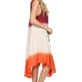 thumbnail image 4 of Sakkas Mia Butterfly Color Block Caftan Dress - Cabernet - One Size, 4 of 4