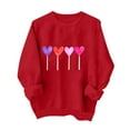thumbnail image 1 of Penkiiy Chandails en Molleton de la Saint-Valentin Love Heart : Chandails en Molleton de la Saint-Valentin pour Femmes Décontracté Graphique Adorable Pull à Manches Longues TG Rouge, 1 of 7