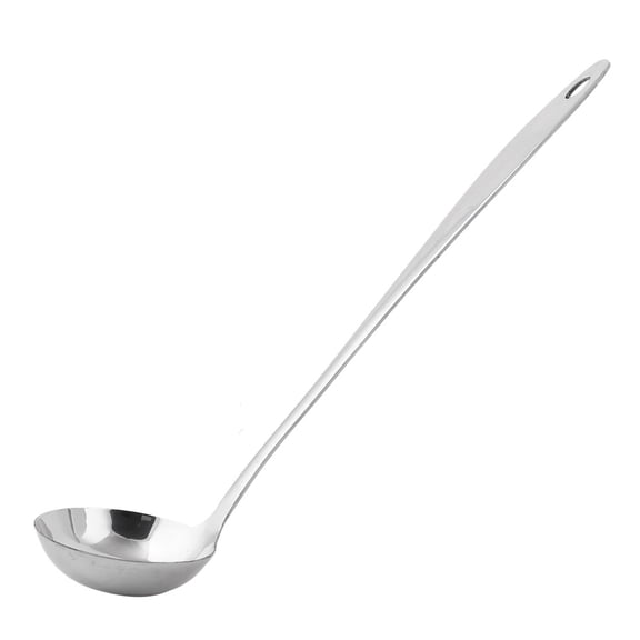 Ustensile de Chef à Long Manche Louche pour Soupe Sauce Ton Argent Longueur 34 cm