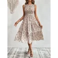 thumbnail image 6 of Floral Printed Panelled Sleeveless A-Line Maxi Dress for Women, 6 of 10