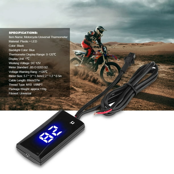  Motorcycle Digital Thermometer, Universal Motorcycle