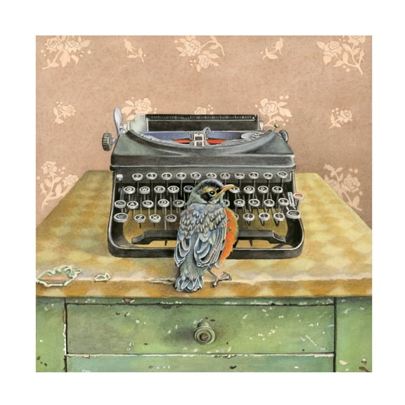 Canvas Wall Art - Marvindale 'Word Bird' Wall Art for Living Room, Bedroom, or Office Décor by Trademark Fine Art - 14 x 14 Inches