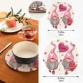 thumbnail image 3 of FREEAMG Valentine's Day Cute Gnome Heat Resistant Trivets Potholders 2PCS,Round Cotton Weave Handmade Pot Holder, Non-Slip Hot Mats Kitchen Dining Plate Mat35, 3 of 7