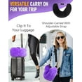 thumbnail image 6 of Stuffable Travel Neck Pillow, 2 in 1 U-Shaped Stuffable Neck Pillow for Travel, Long Flights or Quick Sleeps Multifunctional Fillable Velvet Neck Cushion Stuffing Spare Clothes (Black), 6 of 10