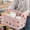 Pink, variant on YIMWNYI Plastic Storage Basket, Multi-functional Organizer for Home, Transparent Bathroom Container, Rectangular Design, Tidy Sundries Storage, Easy to Clean and Move, Durable and Lightweight