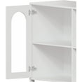 thumbnail image 5 of Homhougo Buffet Sideboard Cabinet with Fluted Glass Doors, Wooden Coffee Bar Storage Cabinet with Adjustable Shelves, Versatile Storage for Kitchen, Dining, and Living Room, White, 5 of 9