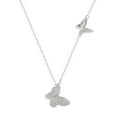 thumbnail image 2 of Wentin Reduced Necklaces & Pendants For Women Silver Zircon Two Korean Jewellery Chain Sterlings Necklace Butterflys Clavicle 925 Large Small Necklaces & Pendants, 2 of 9